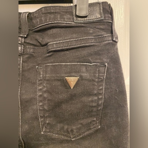 Guess Jeans Distressed Black Denim Size 28 R - Picture 6 of 10
